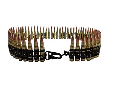 Pas dekoracyjny z amunicji 308 Winchester 7,62 x 51 mm