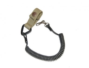 Spring leash for a pistol