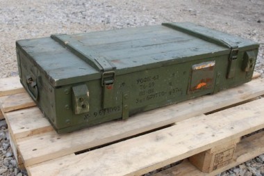 Wooden Soviet chest for rockets