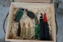 Military wooden box for  ammunition + wooden shavings for a gift