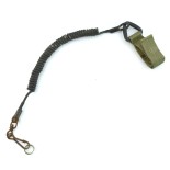 Spring leash for a pistol