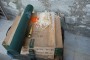 Military wooden box for  ammunition + wooden shavings for a gift