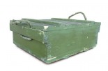 Wooden chest for fuses with rope handings