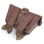 (Ammunition bag for Mosin magazines,  original leather, Polish